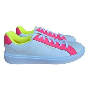 Cole Haan Grand360 Crosscourt Daily Womens 8.5 White Pink Neon Yellow Sneakers
